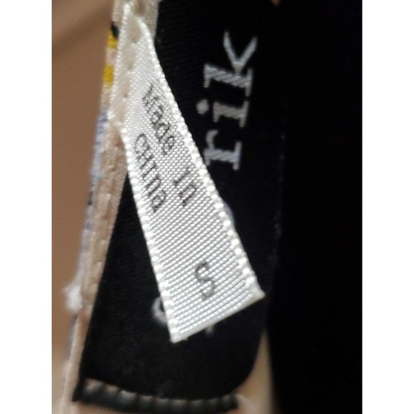 Fab'rik Womens Multi Floral Polyester Sleeveless V Neck Knee Length Dress Small - Picture 7 of 13